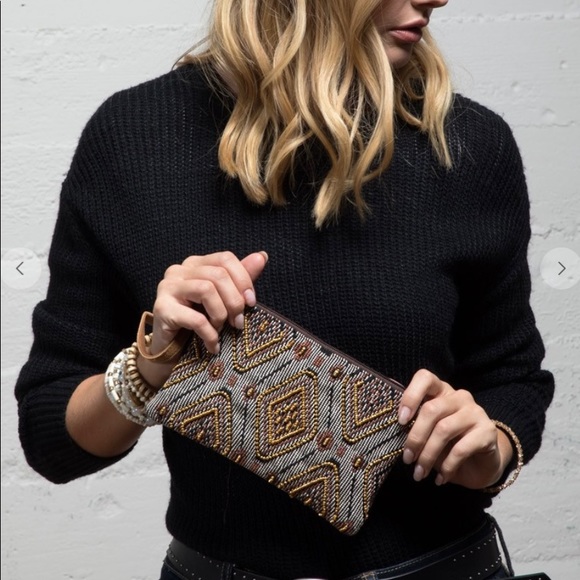 Handmade patterned clutch. - Picture 1 of 7